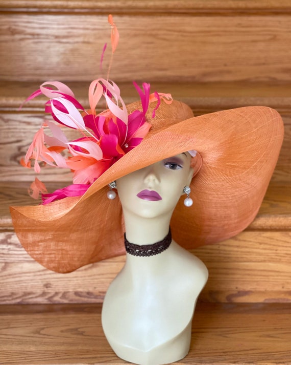 SD515( Orange+more Colors Options ) Kentucky Derby Hat  display picture 3