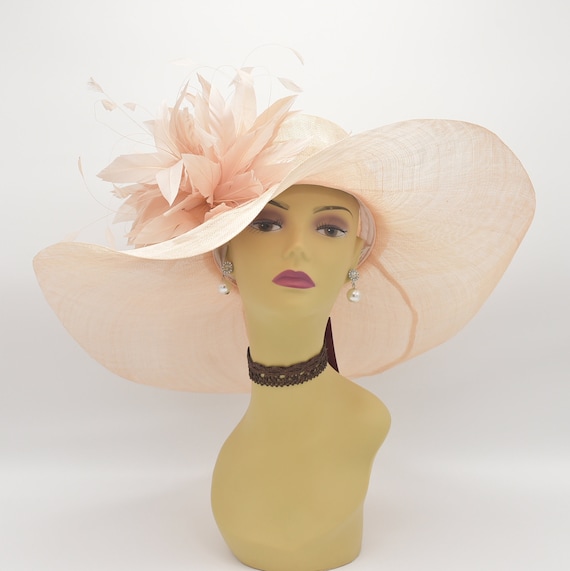 SD511( Peach+more Colors Options )kentucky Derby Hat, Church  display picture 1