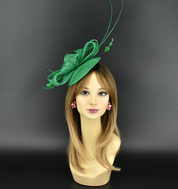 9422 Womens Sinamay Stripe Fascinator Cocktail Dress Headband And Hair Clip SF542 ( Off-white ) New Kentucky Derby, Church, Wedding, Tea  main image 3