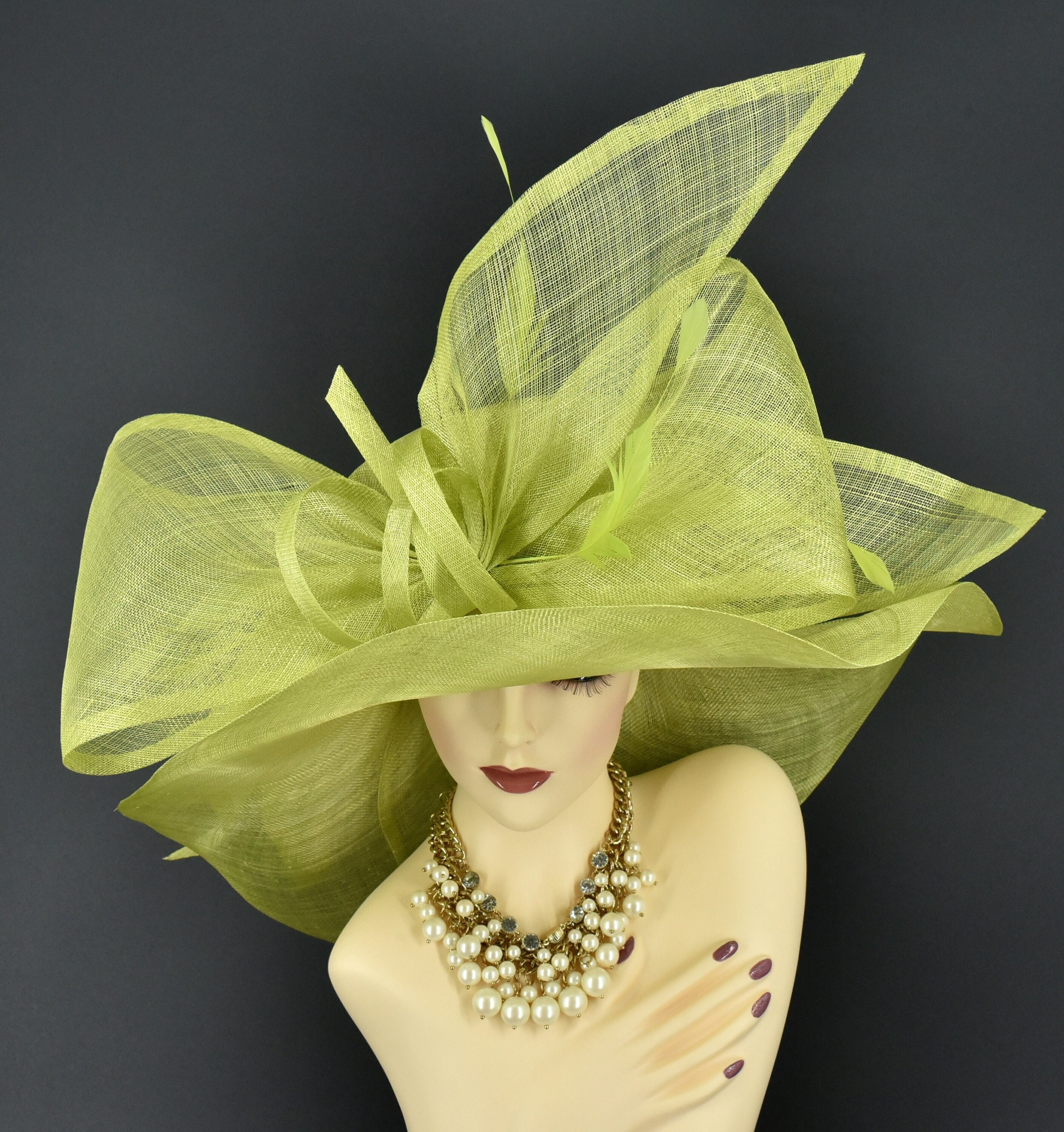 帽子 CREPE de CHINE LONG BRIM HAT 帽子 CREPE de CHINE LONG BRIM HAT Traditional Chinese Satins