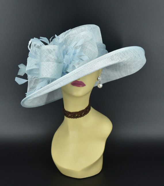 M4002 (powder Blue Hat ) Kentucky Derby Hat, Church Hat  display picture 2