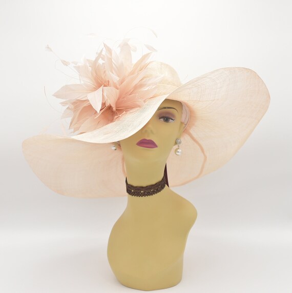 SD511( Peach+more Colors Options )kentucky Derby Hat, Church  display picture 1
