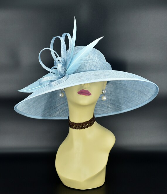 M839(powder Blue Hat) Vintage Kentucky Derby, Church  display picture 1