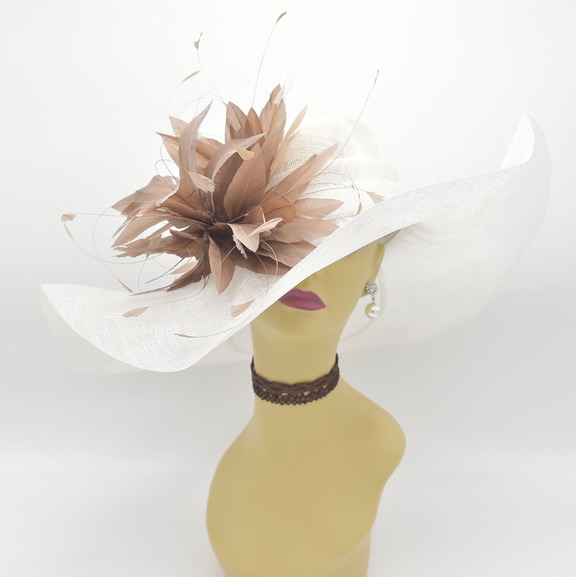 SD511( White+ More Colors Options)kentucky Derby Hat, Church  display picture 1