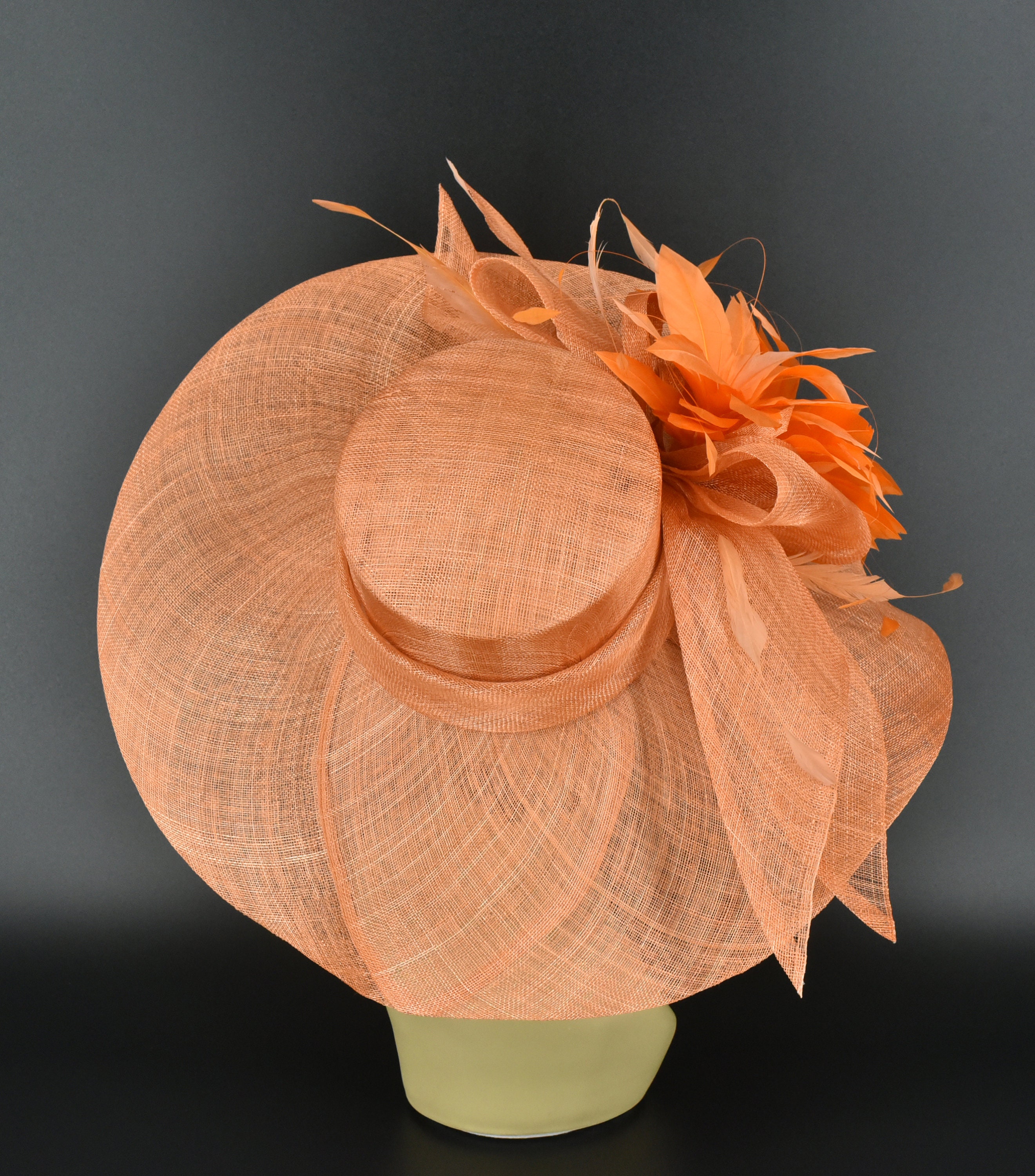 ?NEW! Orange Kentucky Derby Hat Hat Haven Millinery - Kentucky Derby Hats and Fascinators  main image 4