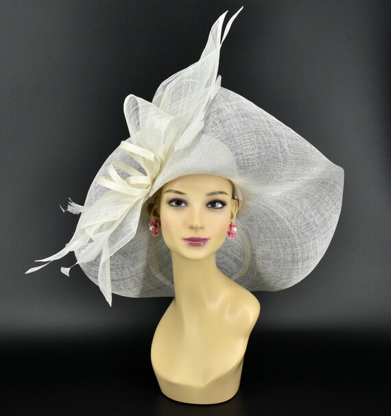 M919 Fuchsia Wide-brim Sinamay Hat With Jumbo Bow – Kentucky  display picture 1