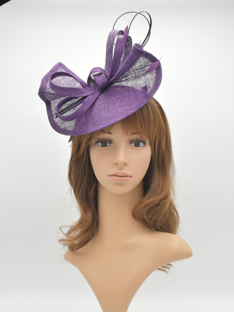 Purple fashion accessories - Purple fascinator