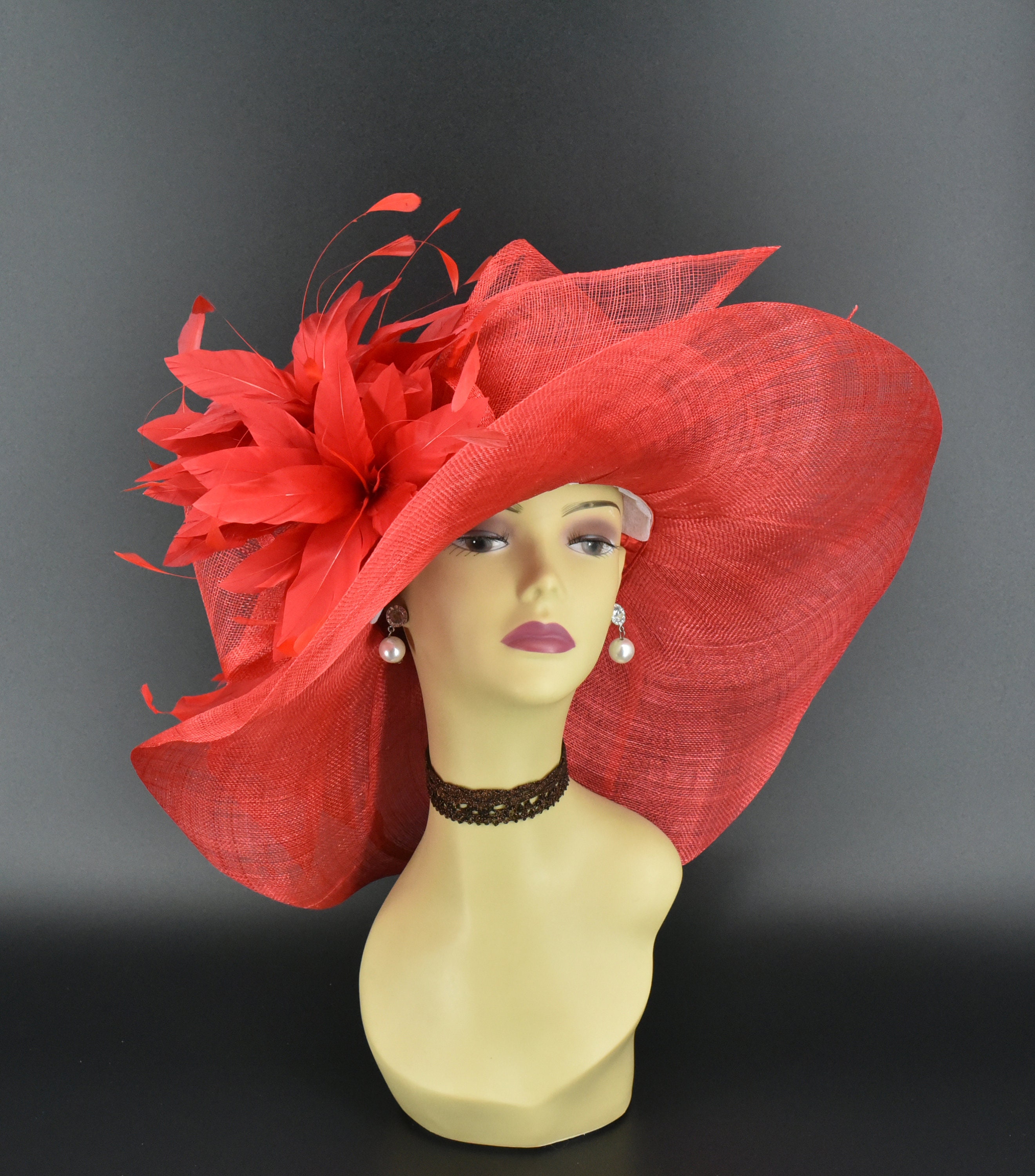 Beloved Millinery Stunning Big Red Bold Bow Fascinator  display picture 1