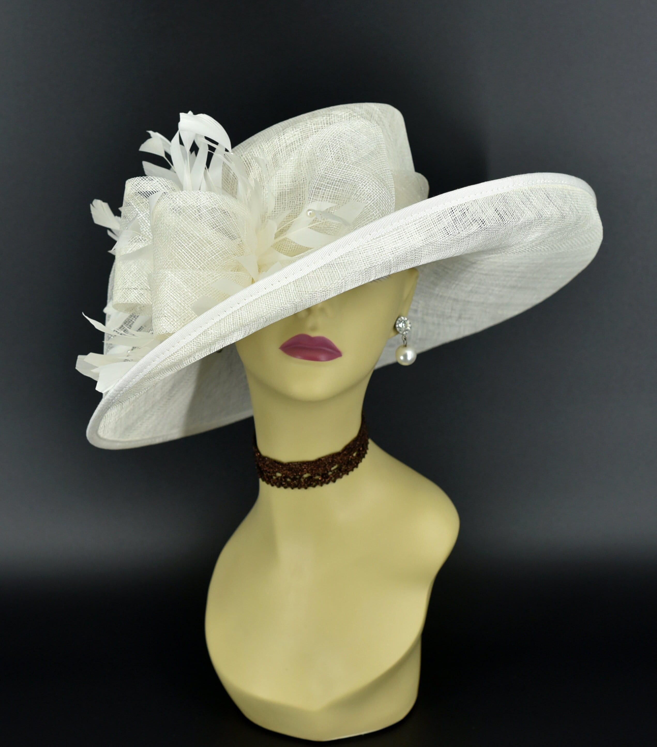 帽子 CREPE de CHINE LONG BRIM HAT s-l1600.jpg