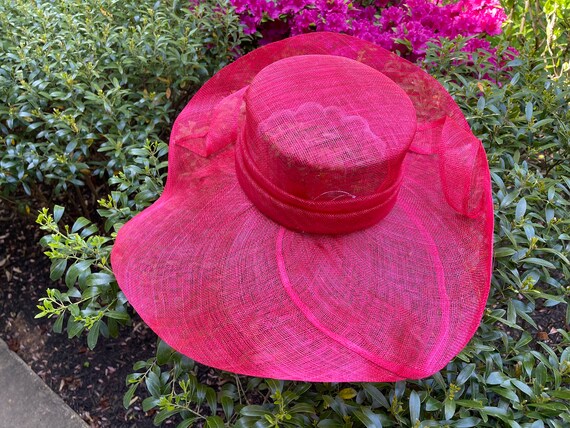 M509 ( Red/black ) Kentucky Derby Hat, Church Hat, Wedding  display picture 1