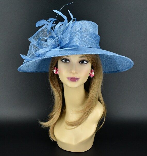 M23012( Blue )kentucky Derby Hat Church Hat Wedding Hat  display picture 3