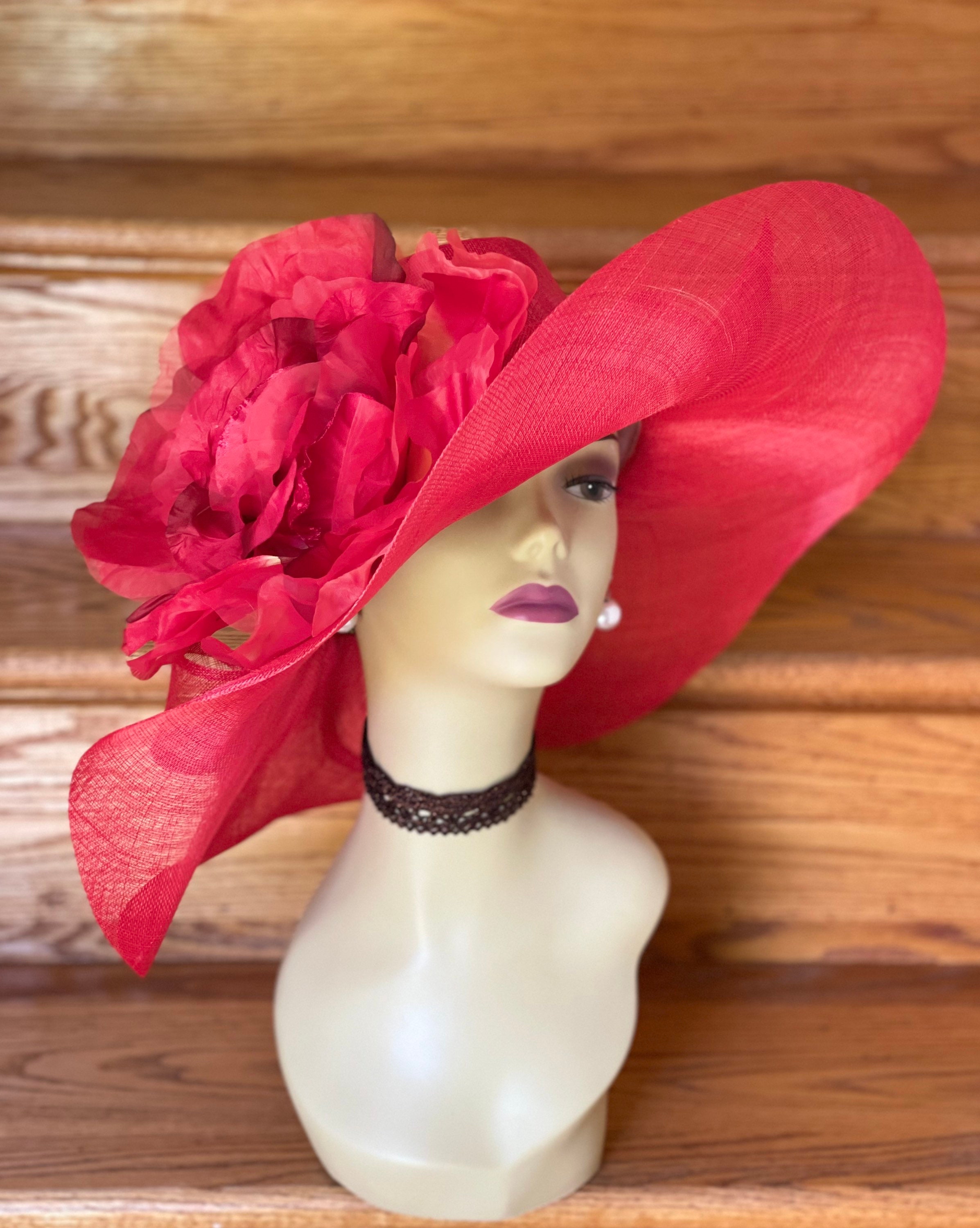 5954 British Retro Felt Hat Women Rhinestone Embroidery Floral Church Derby Polka Dot Kentucky Derby Royal Ascot Preakness Organza Hat  main image 2