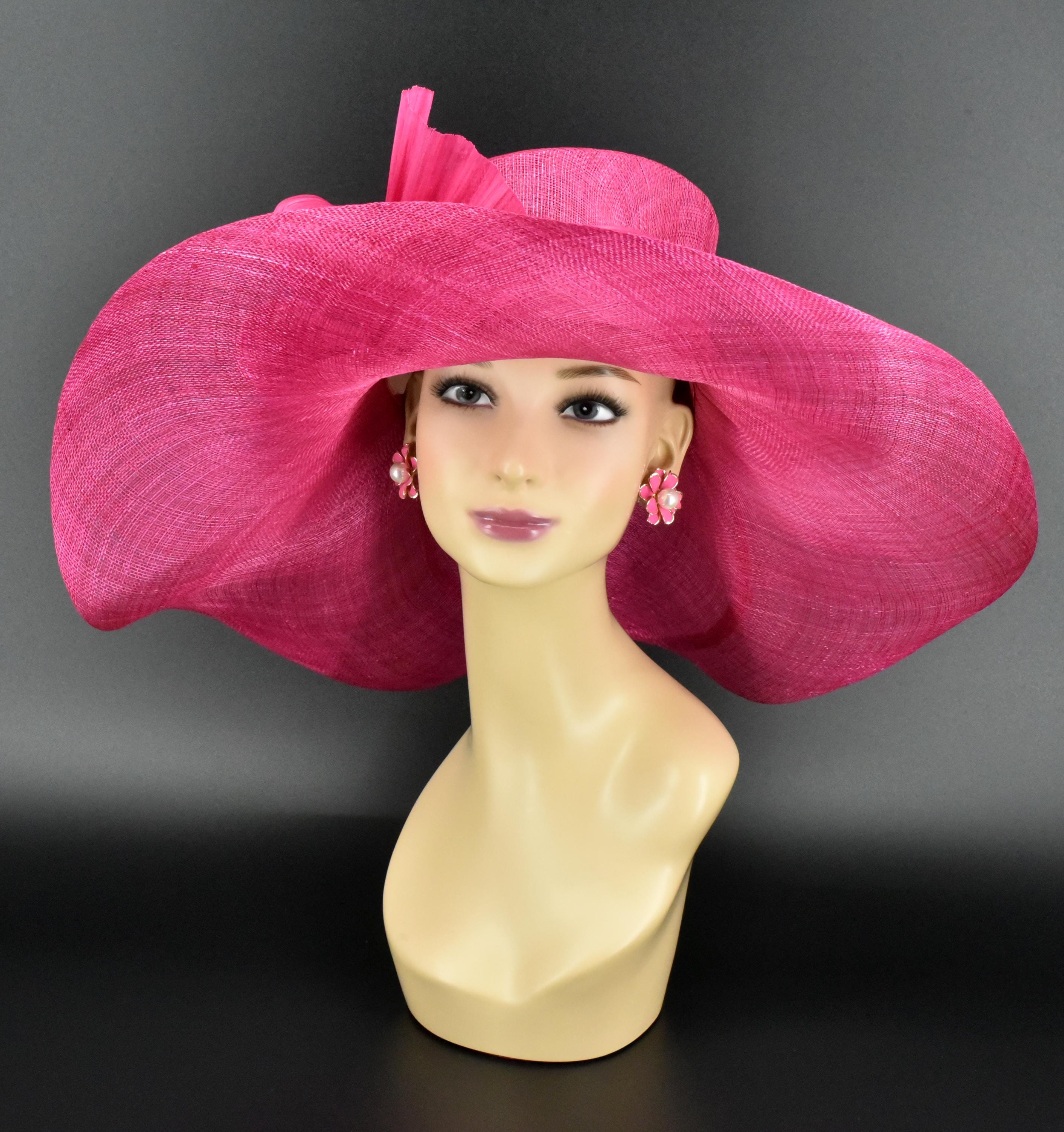 M2442( Hot Pink + More Option) 7.5-8” Jumbo Wide Brim