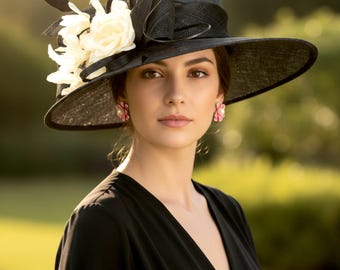 M23012-2( Black/ivory + More Options )kentucky Derby Hat  display picture 1