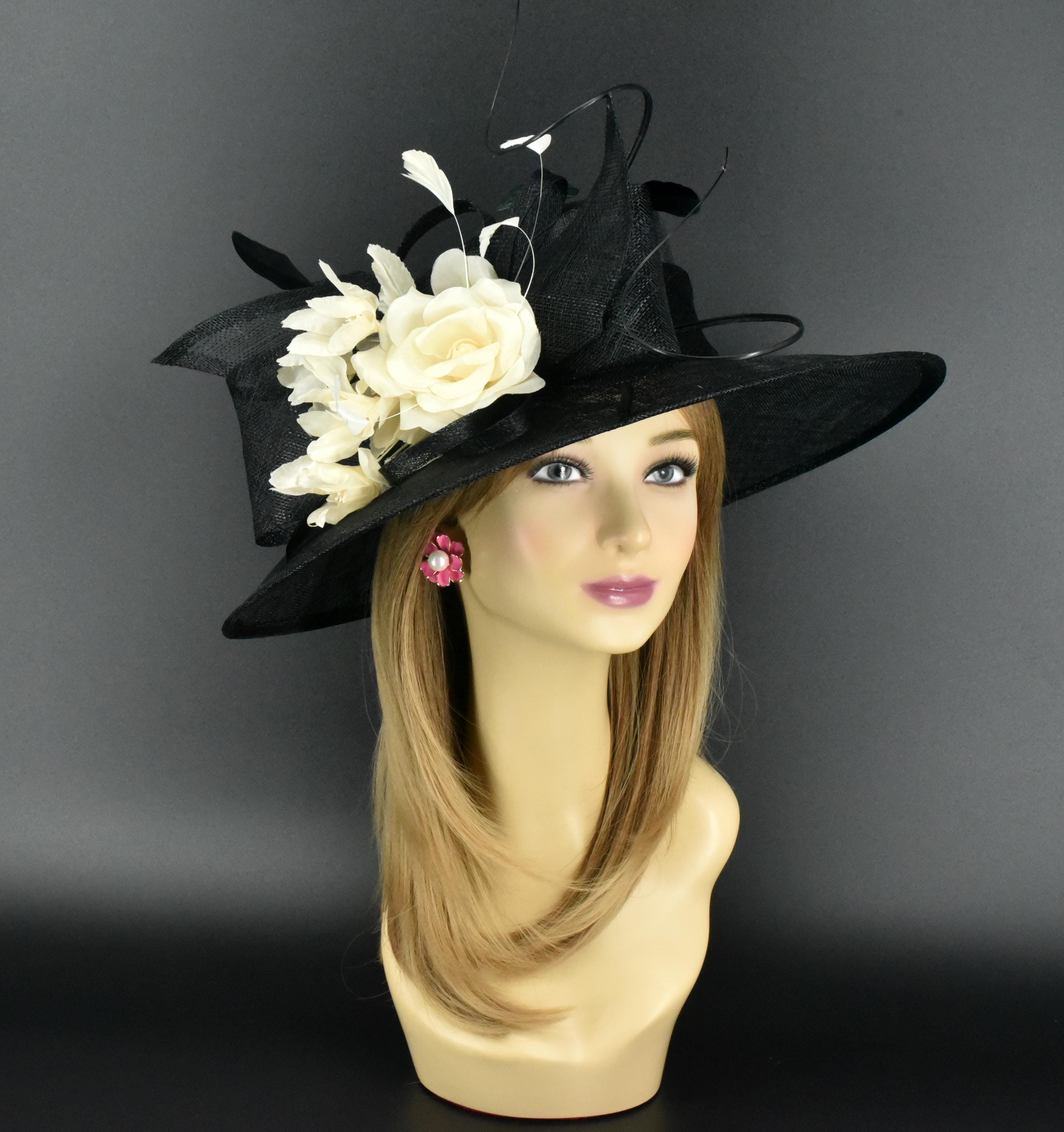 M23012-2( Black/ivory + More Options )kentucky Derby Hat  display picture 1