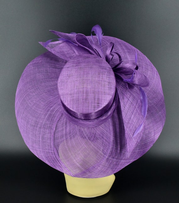 M22019 Purple Hat Kentucky Derby Hat Church Hat Wedding Hat Tea