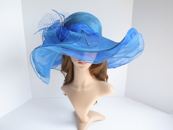 organza layer soft sinamay dress hat Sinamay Dressy Hat – San Diego Hat Company main image 3