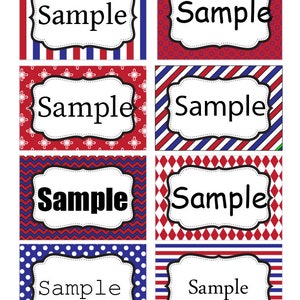 American Labels-Cute Red White Blue Tags-4th of July labels-Food Buffet Tags-Flag Labels INSTANT DOWNLOAD! Edit at home with Corjl!