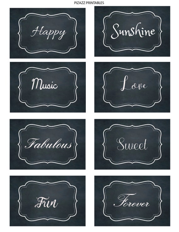 Chalkboard Editable Labels Chalkboard Party Tags Chalkboard Etsy