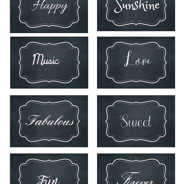 Chalkboard Tags - Etsy