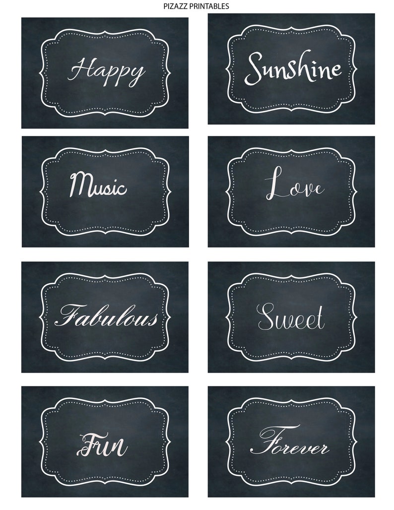 Chalkboard Editable Labels, Chalkboard Party Tags, Chalkboard Labels