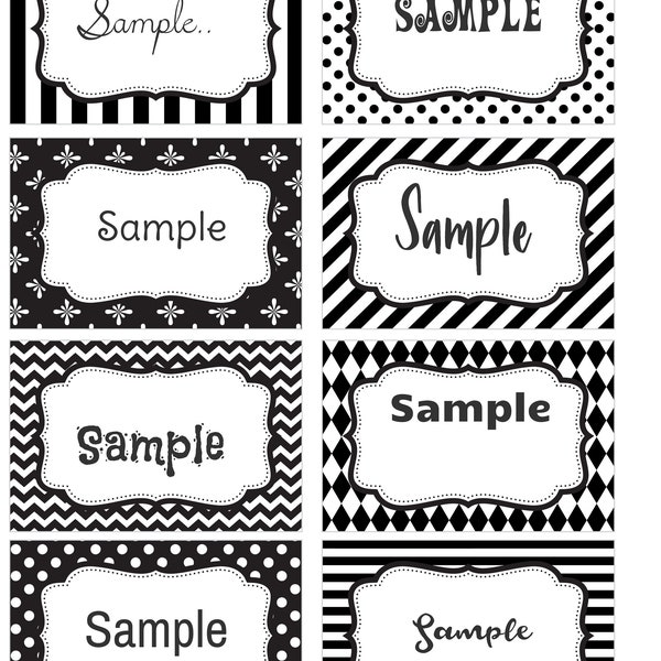 Black and White Labels-Piano Award Labels- Black /White Candy Buffet- Black /White Gift Tags- INSTANTLY DOWNLOADABLE- Edit NOW with Cordjl!