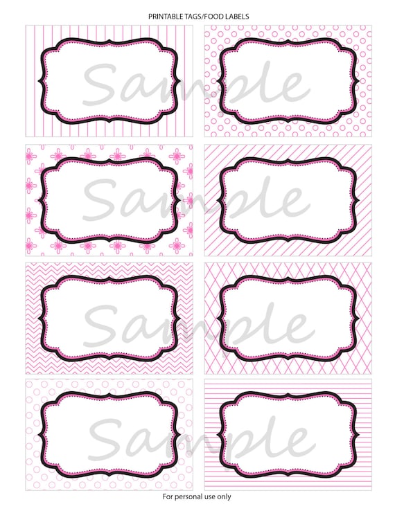 Pink White Black Labelsgirls Pink Party Pink Candy Buffet Etsy Pink White Black Labelsgirls Pink Party Pink Candy Buffet Etsy