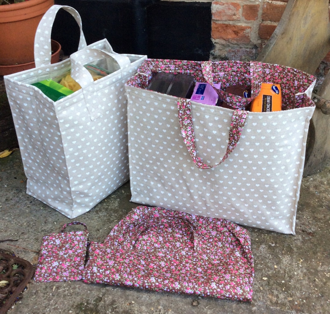 Shopping Bag PATTERN in 3 Sizes: Grocery Shopping and Foldaway
