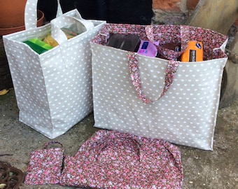 Shopping Bag Pattern in 3 Sizes: Grocery Shopping and Foldaway PDF