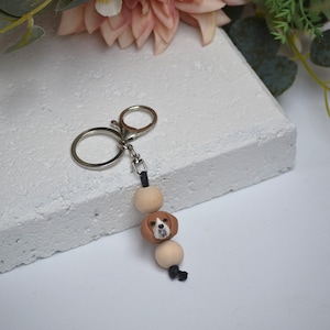 Beagle Schlüsselanhänger, Hund Schlüsselanhänger von Beagle für Unisex Hundeliebhaber Geschenk, Beagle Mama Schlüsselanhänger für Beagle Besitzer.