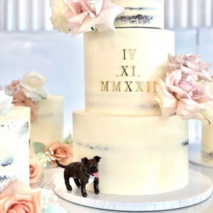 Dog Eating Wedding Cake Topper Made in Australia, Pet Cake Topper ...