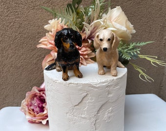 Personalised pet cake topper, custom wedding dog cake topper figurine, wedding cake topper, pet topper figurine, realistic and lifelike.