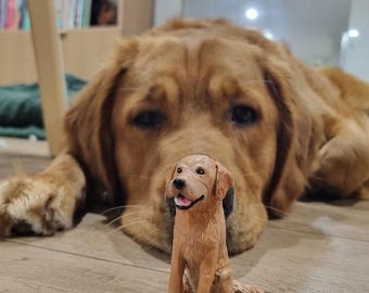 Personalized Polymer Clay Dog Figurine, Pet Keepsake Statue To Be Used As Cake Topper