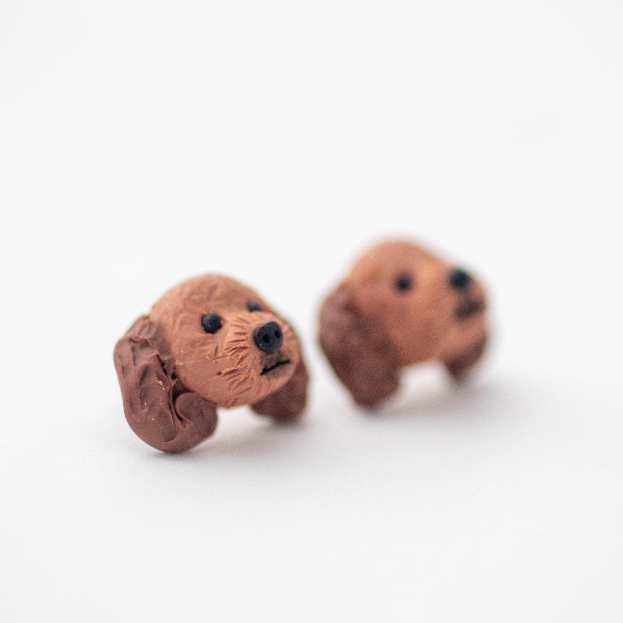 Cavapoo Earrings Handmade Polymer Clay Cavoodle Dog Studs Etsy