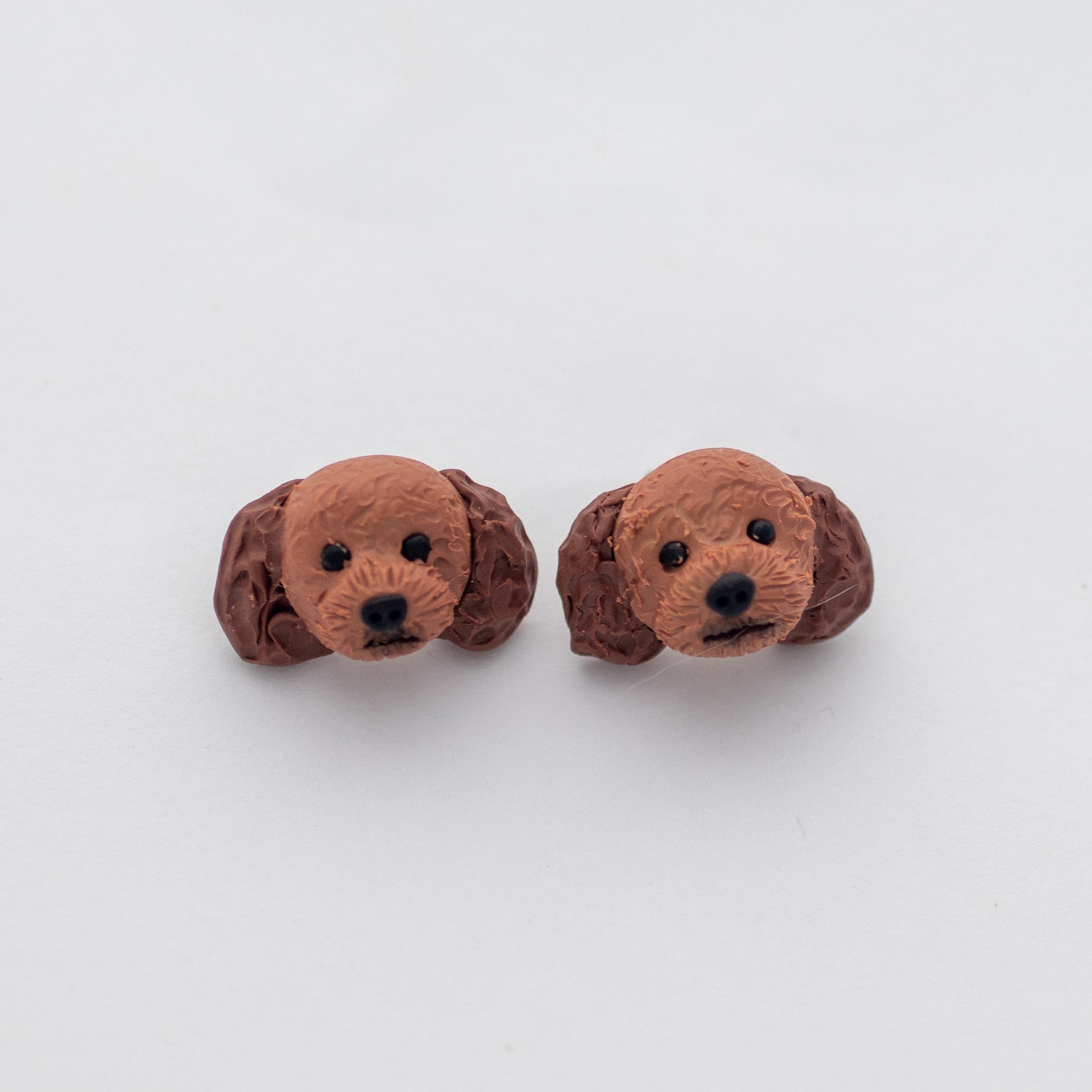 Cavapoo Earrings Handmade Polymer Clay Cavoodle Dog Studs Etsy