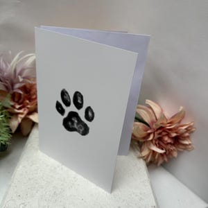Pet loss sympathy greeting card to provide comforting words to a loved one after the loss of a cherished cat or dog. Digital watercolour art