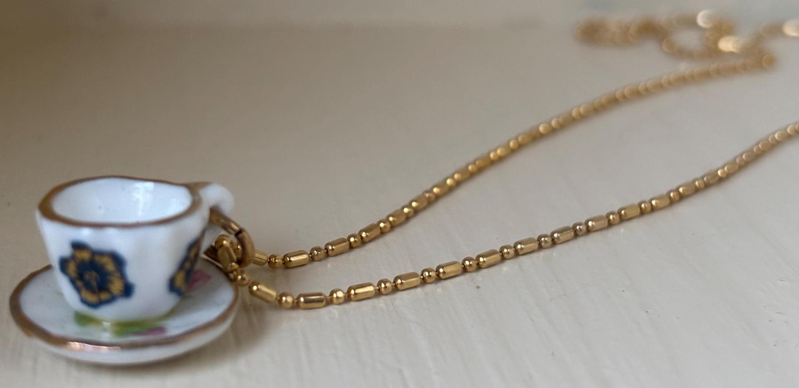 Collana Creativa Con Ciondolo Tazza Da Tè 3D - Gioiello Originale Per Lei - Regalo Divertente Per Amiche E Appassionate Di Tè