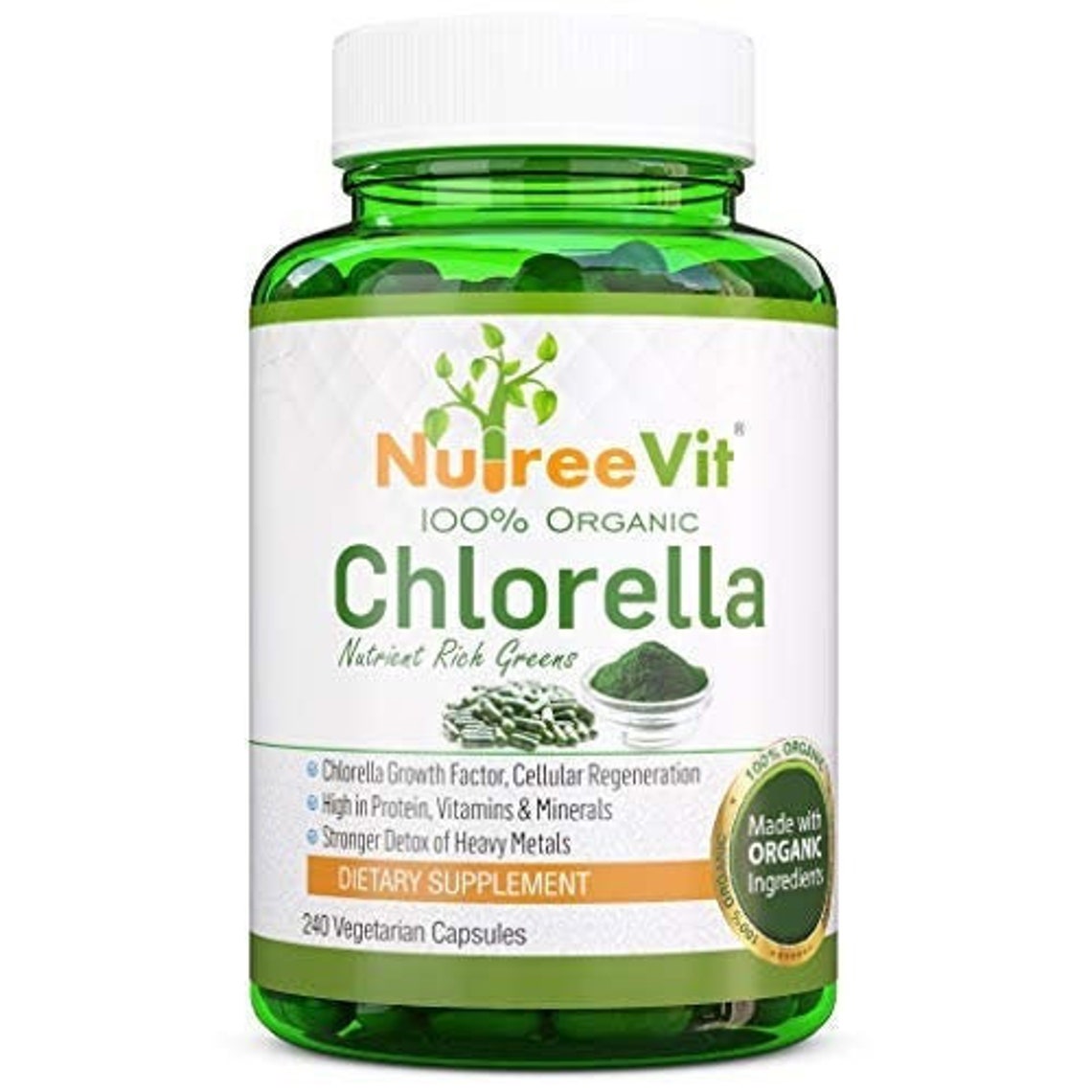 Pure Organic Chlorella Extract Veggie Capsules Etsy