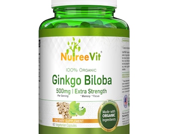 Bio Ginkgo Biloba Kapseln – Gehirn Gesundheit, Gedächtnis, Kreislauf