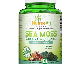 NutreeVit 100% Orgánico - Musgo Marino + Espirulina + Chlorella