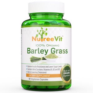 Pure Organic Barley Grass - Vegetable Capsules - Body Alkaliser