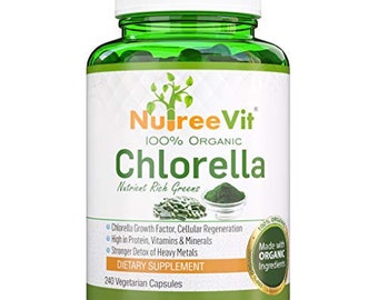 Cápsulas vegetales de extracto puro de clorella orgánica