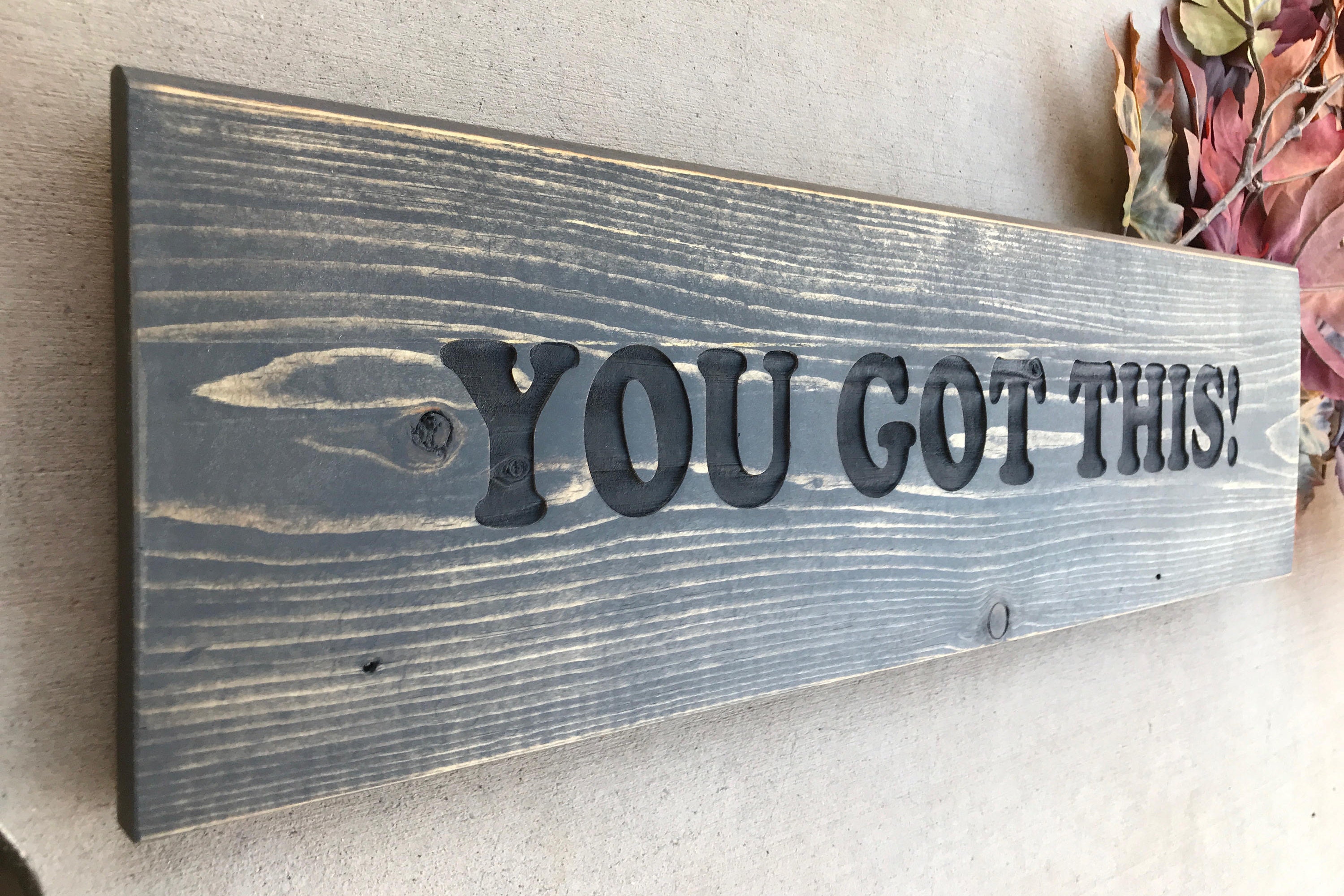 Industrial Style Wood Sign / Inspirational Sign / Motivational Etsy