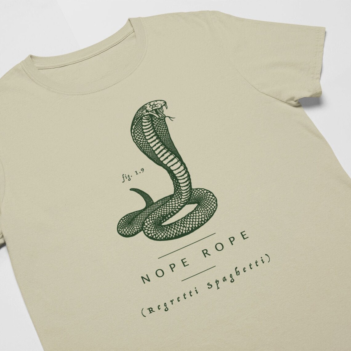 Nope Rope Snake T-shirt Regretti Spaghetti Snake Anatomy | Etsy