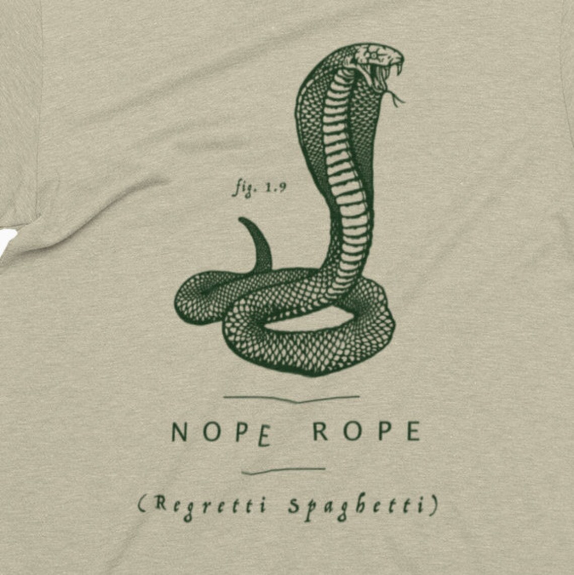 Nope Rope Snake T-shirt Regretti Spaghetti Snake Anatomy | Etsy