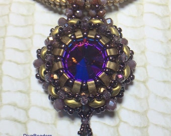 Rapturous Rivoli Pendant PDF Pattern and tutorial