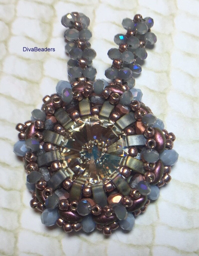 Enchanted Rivoli Pattern Rapturous Rivoli Pendant PDF Pattern and Tutorial - Etsy