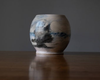 Painted Landscape Ceramic Vase