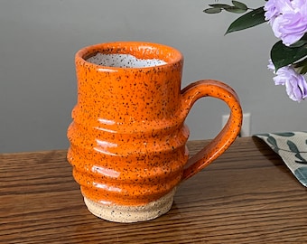 Orange, Art Nouveau inspired mug
