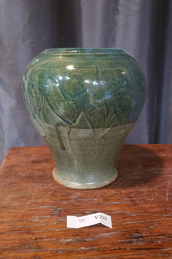 青と緑の陶器の花瓶 - Etsy 日本